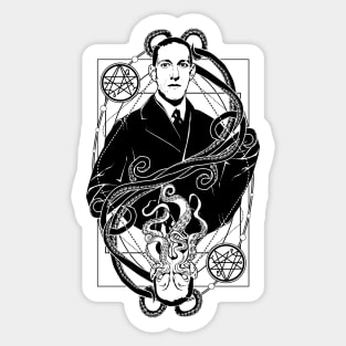 Lovecraft / Cthulhu on a playing card Sticker